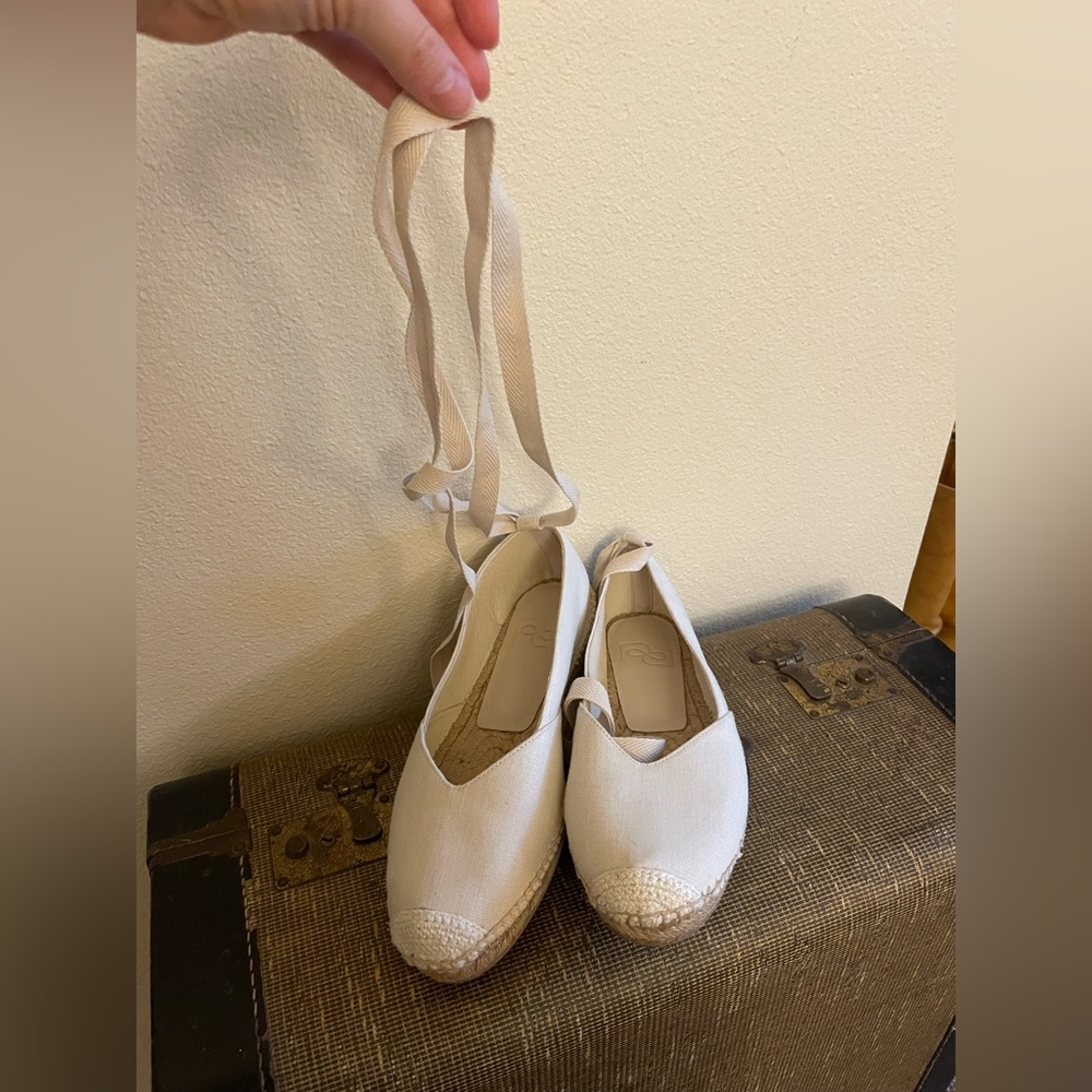 Reformation Iona Flat Espadrilles | Optional Laces | Size 8 - Picture 7 of 8